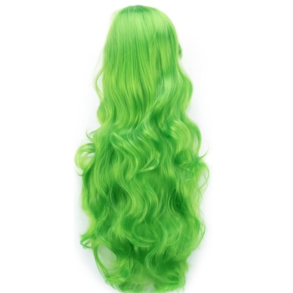 New in Package Long Curly Natural Hair Cosplay Wig with Bangs Colorful Halloween - Picture 3 of 8